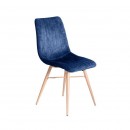 Kėdė ENZ2-BP Mėlynas + Medžio spalvos kojos - LIKO 4 VNT. E-G