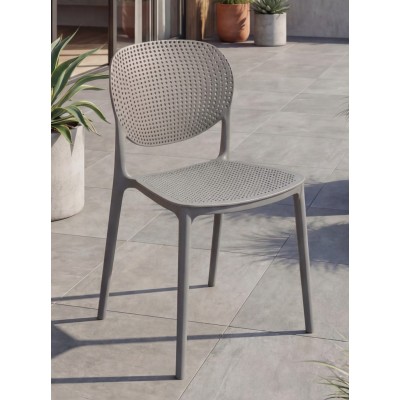 Kėdė ARENA plastikinė lauko (Pilka)