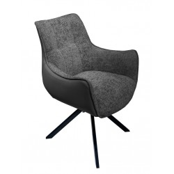 Kėdė GLASGOW sukamoji (Wandy-456/PVC-2023-60 Pilka) - TEIRAUTIS V Kėdė GLASGOW sukamoji (Wandy-456/PVC-2023-60 Pilka) - TEIRAUTIS V