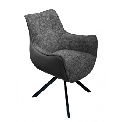 Kėdė GLASGOW sukamoji (Wandy-456/PVC-2023-60 Pilka) - TEIRAUTIS V Kėdė GLASGOW sukamoji (Wandy-456/PVC-2023-60 Pilka) - TEIRAUTIS V