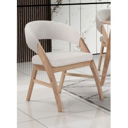 Kėdė SUMATRA (Natūralaus medžio spalva/H32023-02 Šviesiai rusvas)