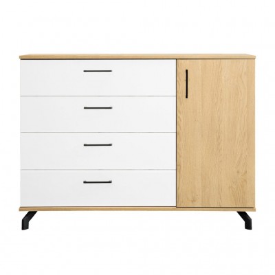 Komoda - indauja MADISON ST-10 (Balta/Dab biszkoptowy) Komoda - indauja MADISON ST-10 (Balta/Dab biszkoptowy)