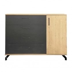 Komoda - indauja MADISON ST-10 (Juoda/Dab biszkoptowy Komoda - indauja MADISON ST-10 (Juoda/Dab biszkoptowy