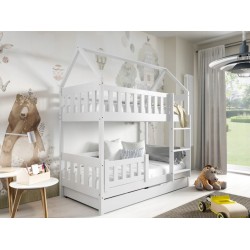 Dviaukštė lova ZUZIA-160  (Balta)