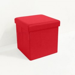 Pufas KB2-BP sulankstomas su daiktadėže (Red PVC) 