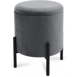 Pufas MF2-BP apvalus pufas (Velvet #1 Pilkas) 