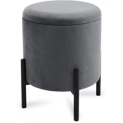Pufas MF2-BP apvalus pufas (Velvet #1 Pilkas) 