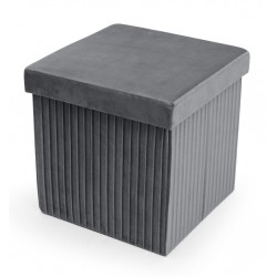 Pufas CARAMEL sulankstomas (Velvet #18 Pilkas)