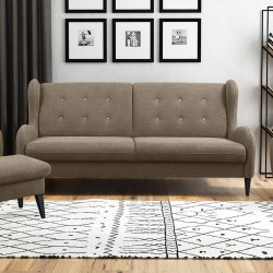 Sofa - lova LAHTI (Bangkok Taupe/Juodos kojos) NAUJIENA