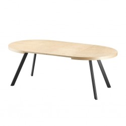 Stalas DGL2-BP apvalus išskleidžiamas (Technic Wood)