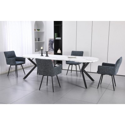 Stalas PER2-BP apvalus išskleidžiamas (Melamine Nr.01)