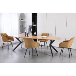 Stalas PER2-BP apvalus išskleidžiamas (Melamine Nr.07)