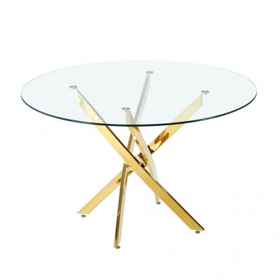 Stalas OVENS apvalus stiklinis (Clear) Stalas OVENS apvalus stiklinis (Clear)