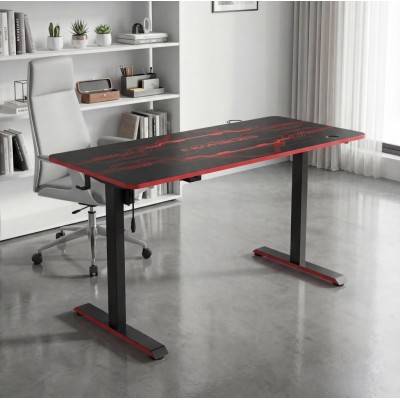 Rašomasis stalas SKYWALKER-140 su el. aukščio reguliavimo f-ja (Juodas)