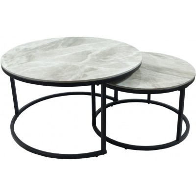 Staliukų komplektas ARCH2-BP (2vnt.) (Rebecca Grey Marble/Juodos kojos) 