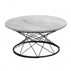 Staliukas LUNAR-80 apvalus (Marble Color/Juoda)