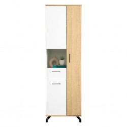 Vitrina MADISON ST-03 (Balta/Dab biszkoptowy) NAUJIENA