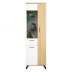 Vitrina MADISON ST-04 (Balta/Dab biszkoptowy) NAUJIENA