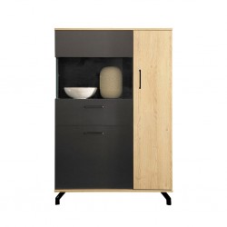 Vitrina MADISON ST-06 (Juoda/Dab biszkoptowy)  NAUJIENA